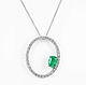 14K Oval Emerald Pendant, Eternity Emerald Necklace, May Birthstone Ne, Pendants, West Palm Beach,  Фото №1
