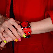 Украшения handmade. Livemaster - original item Red - Wristwatch - Scarlet. Handmade.