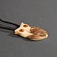 Order 'Owl' pendant made of mammoth tusk and amber. NGS Masters. Livemaster. . Pendant Фото №3
