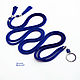 Order Thin beaded rope belt with tassels Classic blue. gershman. Livemaster. . Belt Фото №3