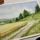Заказать Акварельная иллюстрация. Летний пейзаж. Поле. Картины от Николаевой Ирина. Ярмарка Мастеров. . Картины Фото №3