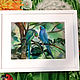 Necklace parrots in the jungle. Print from the author's work. Pictures. Valeria Akulova ART. My Livemaster. Фото №6