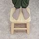 Taburete bajo de madera H30. Taburete pequeño. Art. 21004. Stools. SiberianBirchBark. Ярмарка Мастеров.  Фото №5