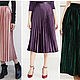 Pleated velvet skirt of any color MIDI or Maxi, Skirts, Moscow,  Фото №1