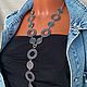Necklace-tie made of metal. Stylish decoration on the neck. Massive chain. Necklace. Treasures Of Aphrodite. Online shopping on My Livemaster.  Фото №2