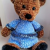 Куклы и игрушки handmade. Livemaster - original item A knitted toy. Bear Blueberry. Plush. Amigurumi. Handmade.