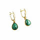 Malachite earrings, malachite earrings, green stone earrings. Earrings. Irina Moro. My Livemaster. Фото №4
