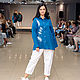 Linen  viscose Shirt with embroidery, Shirts, Novosibirsk,  Фото №1