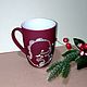 Mugs: Ceramic mug with logo Bigoli rhinestones, Mugs and cups, Krasnodar,  Фото №1