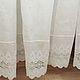 Order Linen curtains with lace inserts and Batiste lace. Linen fantasy. Livemaster. . Draperies Фото №3