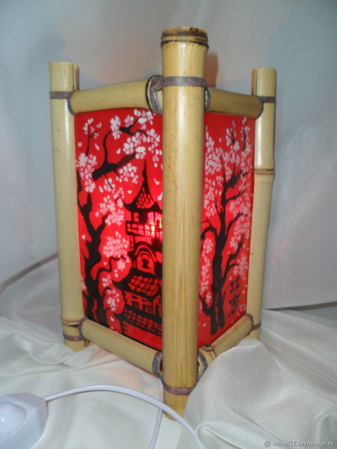 Светильник витражный в китайском стиле "Красный" в интернет-магазине ...