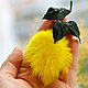 Lemon mink fur Brooch yellow as a gift. Brooches. flowersstyle (flowersstyle). Online shopping on My Livemaster.  Фото №2
