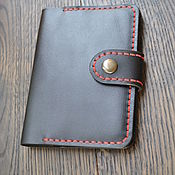 Канцелярские товары handmade. Livemaster - original item Leather cover for auto documents. Handmade.
