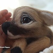 Copyright felted toy Bunny Caramel(Needle felted bunny)