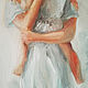 Mom and baby, oil painting on canvas, 30h60cm, love. Pictures. myfoxyart (MyFoxyArt). My Livemaster. Фото №4