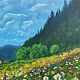 Order Oil painting Mountain landscape. Flower meadow. Wildflowers. sharaeva-elena. Livemaster. . Pictures Фото №3