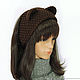 Headband with ears Bear, knitted hair. Bandage. Space Cat Knitting. Online shopping on My Livemaster.  Фото №2
