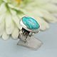 Order Ring with chrysocolla. Silver. Author Jewelry from natural stones. Livemaster. . Rings Фото №3