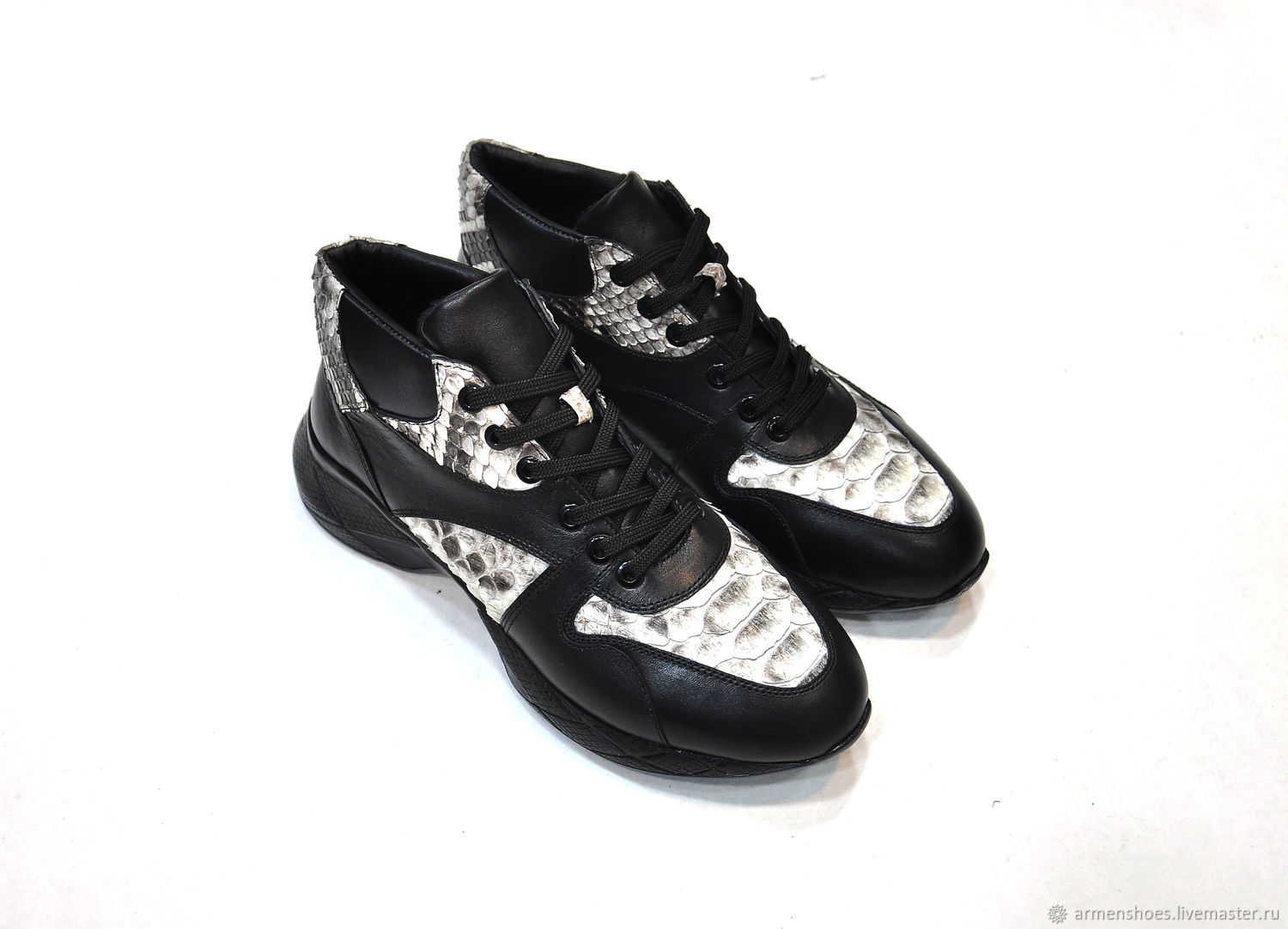 Sneakers made of genuine python leather and genuine leather, Sneakers, Tosno,  Фото №1