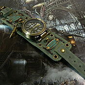 Украшения ручной работы. Ярмарка Мастеров - ручная работа Montgomery 1950 Steampunk Quartz Wristwatch.. Handmade.