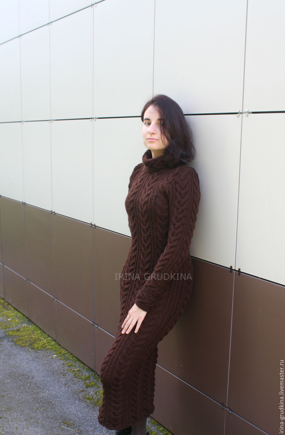 Audrey Merino Wool Tencel Maxi Dress - Purple Sage Heather - wool&
