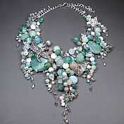 Украшения handmade. Livemaster - original item Mint Green Garden Necklace Handmade from natural stones. Handmade.