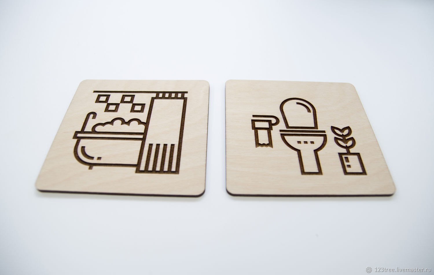 Таблички для ванной и туалета