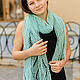 Sea Breeze Stole Openwork Knitted Linen Scarf. Wraps. Bright Shawls by BorchankaZL. My Livemaster. Фото №5