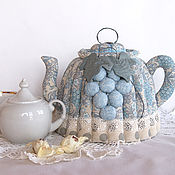 Посуда handmade. Livemaster - original item Warmer for teapot Blue grapes. A gift for a linen wedding, for and. Handmade.