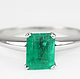 1.40cts 14K Colombian Emerald Solitaire Engagement Ring, Emerald, Rings, West Palm Beach,  Фото №1