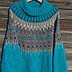 Knitted sweater 'Turquoise February'. Lopayesa. Sweaters. DominikaSamara. My Livemaster. Фото №5