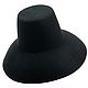 Черные женские шляпы фетровые купол колокол с большими полями. Шляпы. МодаВойлок (moda-voilok). Интернет-магазин Ярмарка Мастеров.  Фото №2