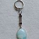 Charm keychain with natural opal in 925 silver. Key chain. marusjy. Online shopping on My Livemaster.  Фото №2