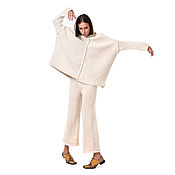 Модный свитер без рукавов с объемным воротником - модный лук 2020
