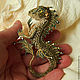 Brooch dragon 'Zlata'. Brooch beads. Embroidered dragon. Brooches. master Alena Litvin. My Livemaster. Фото №4