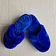 Sheepskin slippers blue closed cape. Slippers. Warm gift. Online shopping on My Livemaster.  Фото №2