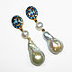 Order Earrings 'Bella' with Baroque pearls and Topaz. dobrivolshebnik (dobrivolshebnik). Livemaster. . Earrings Фото №3