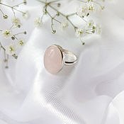 Украшения handmade. Livemaster - original item Silver ring with rose quartz. Handmade.