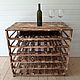 Estante con encimera de vino para 48 botellas en tostado. Shelving. Color Wood. Ярмарка Мастеров.  Фото №6