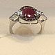 Заказать Серебряное кольцо с крупным природным рубином и цирконами. OLVIKSOL JEWELRY STORE. Ярмарка Мастеров. . Кольца Фото №3