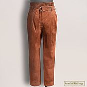 Одежда handmade. Livemaster - original item Viviana trousers made of genuine suede/leather (any color). Handmade.