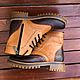 Shoes: Inspektor long ' dark brown leather/light brown leather». Boots. Hitarov (Hitarov). My Livemaster. Фото №5