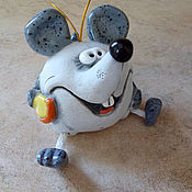 Сувениры и подарки handmade. Livemaster - original item Mouse, ceramic bell.. Handmade.