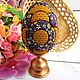 Easter egg Pansies (interior on a stand) with embroidery. Eggs. Yuliya LABORERA souvenir present (yuliya-laborera-podarki). My Livemaster. Фото №4