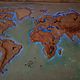 Order Map of the world: World map in 3D technique rubber art, epoxy resin. BronvenGift (bronven). Livemaster. . World maps Фото №3