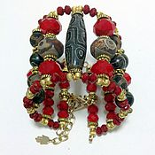 Украшения handmade. Livemaster - original item Set of crystal and beads JI temple in ethnic style Luxury.. Handmade.