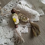 Украшения handmade. Livemaster - original item Pendants with casts of real plants Chamomile and Dill. Handmade.