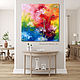 Painting with delicate flowers. Bright floral oil painting, Pictures, Moscow,  Фото №1