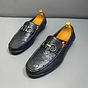 Обувь ручной работы handmade. Livemaster - original item Moccasins made of genuine ostrich leather, individual tailoring!. Handmade.