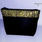Сумки и аксессуары handmade. Livemaster - original item Cosmetic bag Gift gold. Handmade.